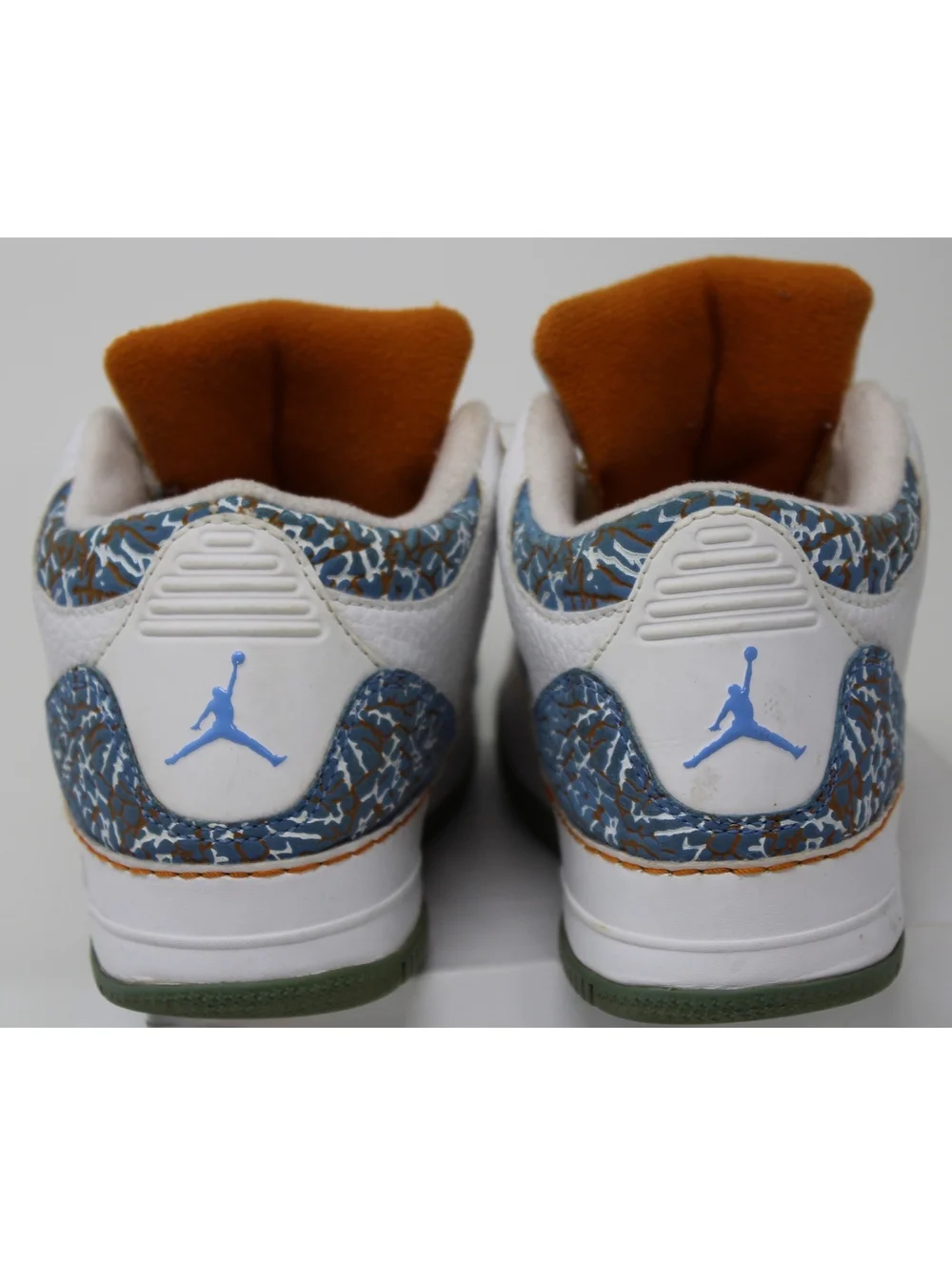 Nike Air Jordan Pre-School AJF 3 Shoes Size 13 C 323948-141 White Blue Orange